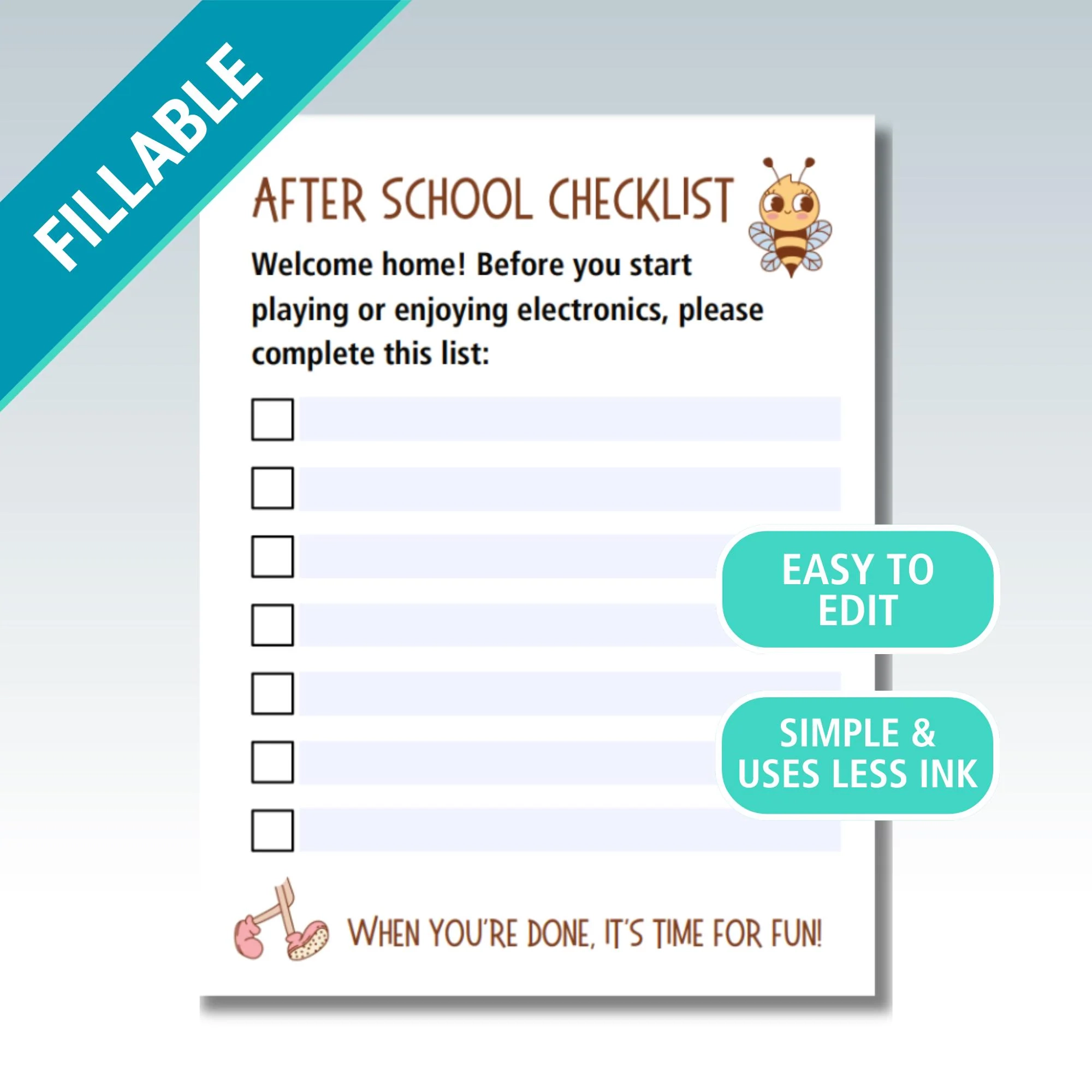 Before Electronics List Printable