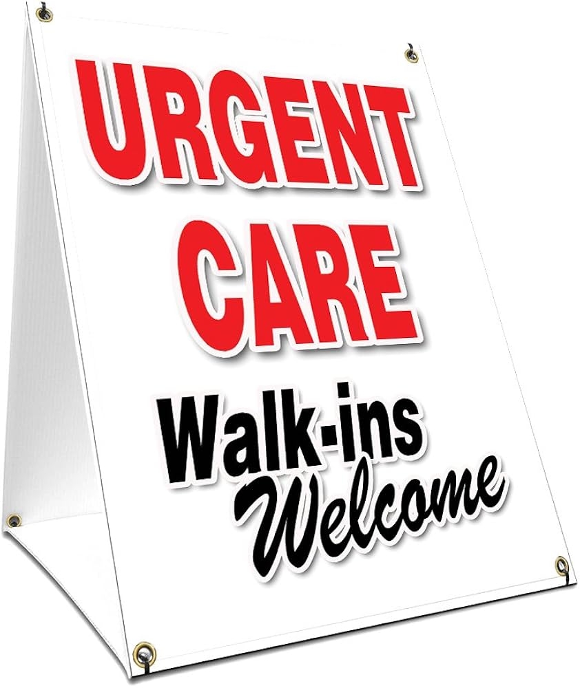 Amazon A Frame Sidewalk Urgent Care Walk ins Welcome Sign With Graphics On Each Side 18 X 24 Print Size Office Products Amazon A Frame Sidewalk Urgent Care Walk ins Welcome Sign With Graphics On Each Side 18 X 24 Print Size Office Products