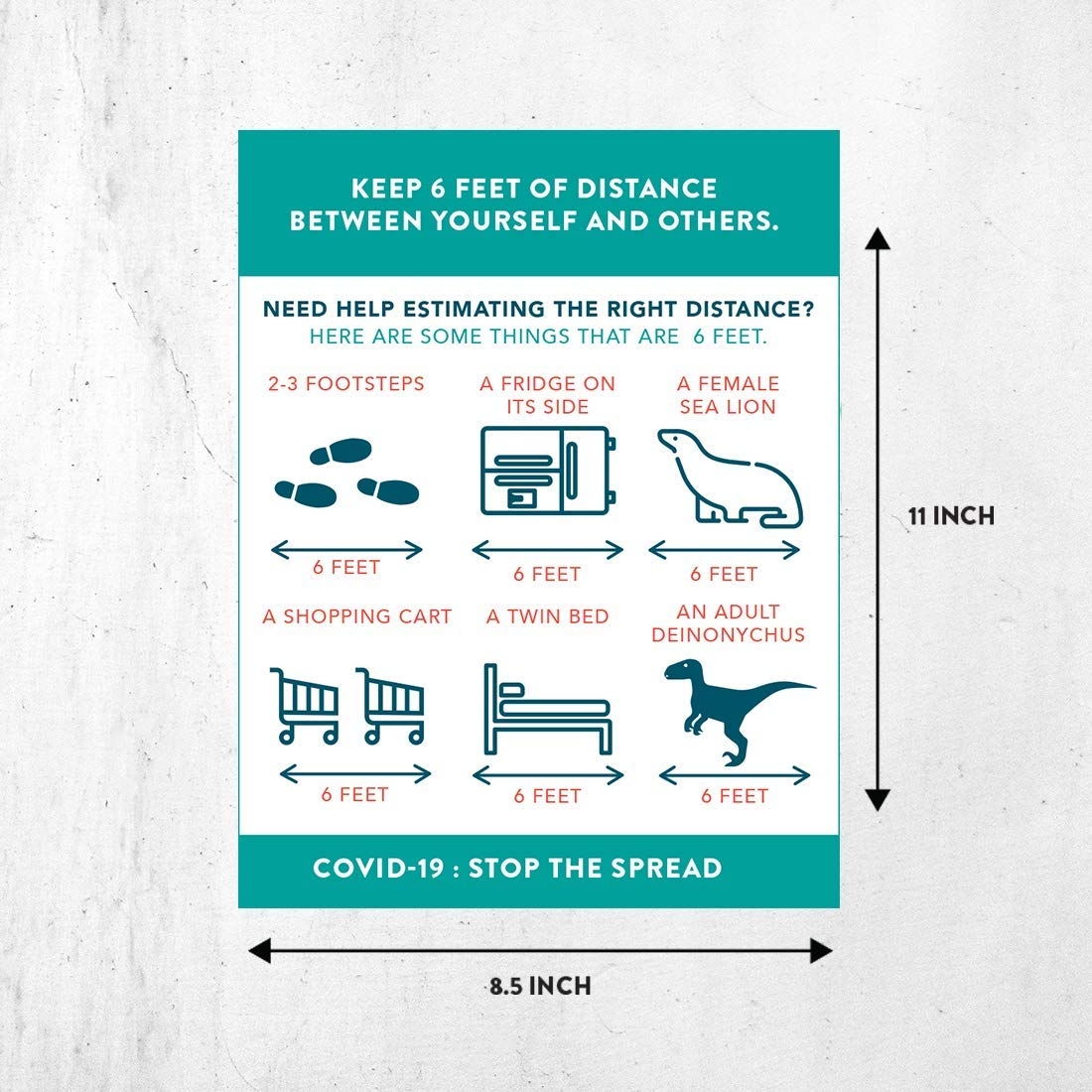 Amazon Andaz Press Funny Social Distancing Signs Humorous Signage Keep 6 Feet Apart Need Help Estimating Right Distance Business Signs 10 Pack 8 5 X 11 Labels Vinyl Sticker Decals Office Products