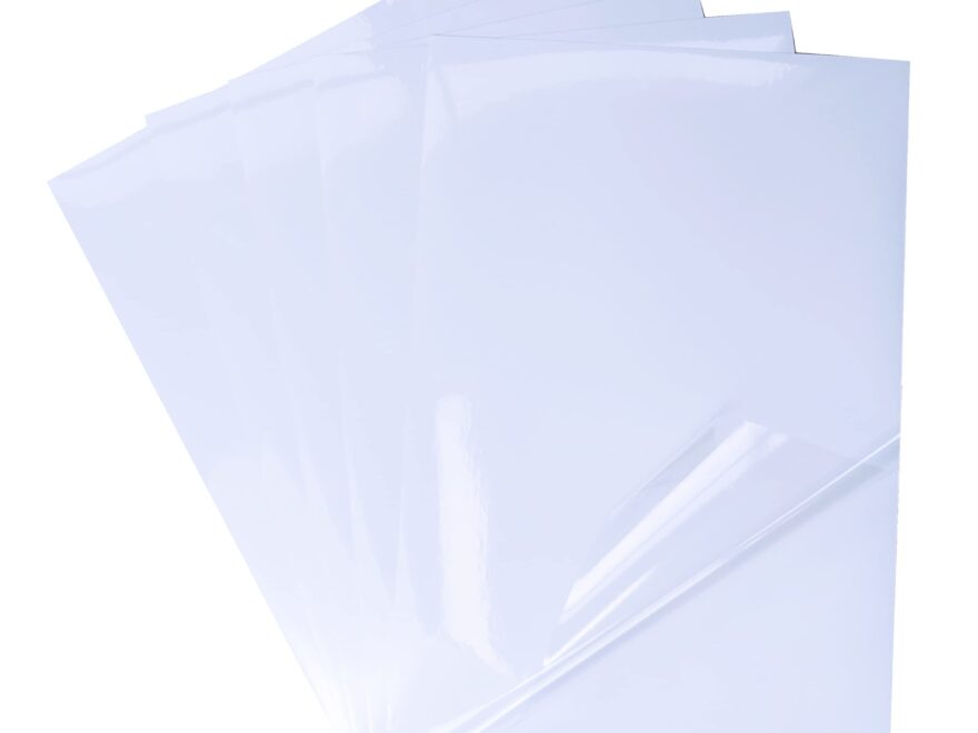 Amazon Clear Printable Vinyl Sticker Paper 20 Sheets 8 5x11 Inch Waterproof Self Adhesive Sheets ONLY For Laser Printer 100 Transparent Premium Permanent Sticker Paper Dries Quickly Office Products