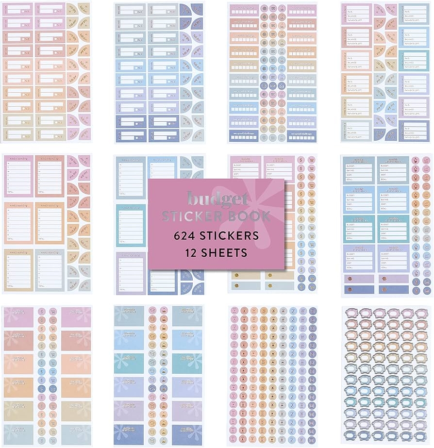 Amazon Erin Condren Functional Sticker Book 624 Stickers 12 Sheets Office Products