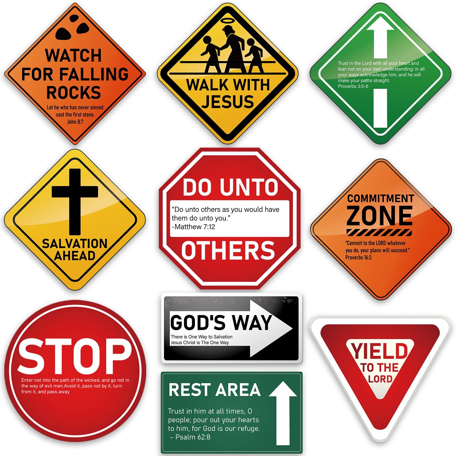 Amazon Frienda 10 Pcs Christian Road Sign VBS Road Trip Decorations Paper Religious Bulletin Board Cutouts Construction Party For Halloween Trunk Or Treat Classroom Bible Sunday School Church Decor Office Products Amazon Frienda 10 Pcs Christian Road Sign VBS Road Trip Decorations Paper Religious Bulletin Board Cutouts Construction Party For Halloween Trunk Or Treat Classroom Bible Sunday School Church Decor Office Products