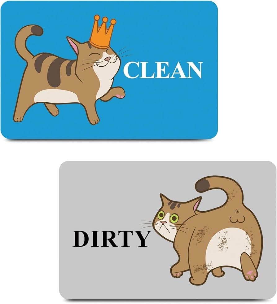 Amazon HSSPIRITZ Funny Cute Cat Cartoon Clean Dirty Dishwasher Magnet Universal Kitchen Flip Sign Indicator Refrigerator Dish Washer Laundry Accessories Decor Magnet For Mother s Day Cat Home Kitchen