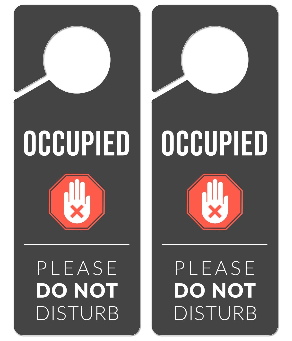 Amazon Occupied Sign For Bathroom Door 2 Pack Printed On Both Sides 9 3 x3 5 PVC Plastic Office Products