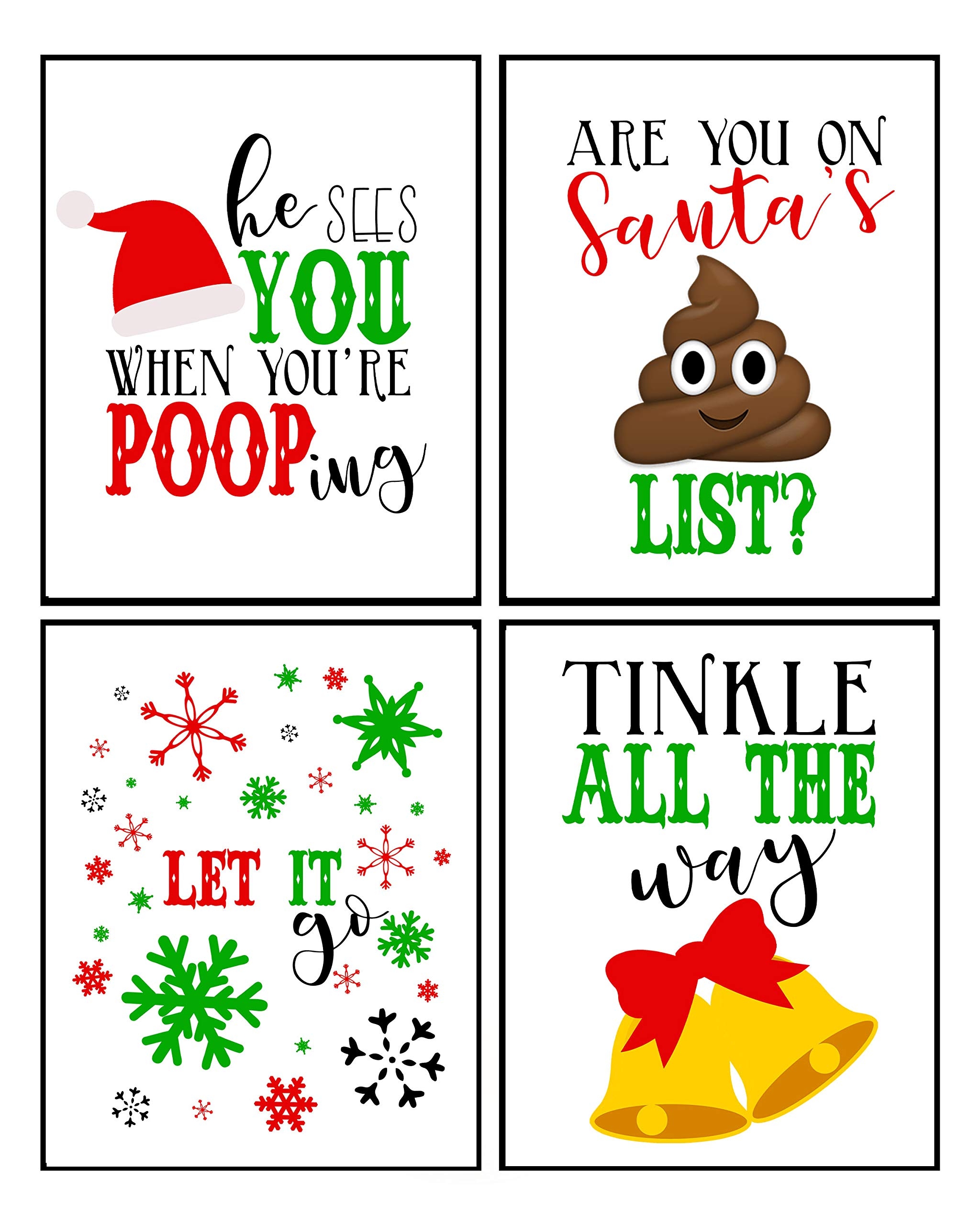 Amazon Silly Goose Gifts Funny Christmas Bathroom Themed Art Print Wall Sign Poster Set Funny Bathroom Set Of 4 Posters Prints Amazon Silly Goose Gifts Funny Christmas Bathroom Themed Art Print Wall Sign Poster Set Funny Bathroom Set Of 4 Posters Prints