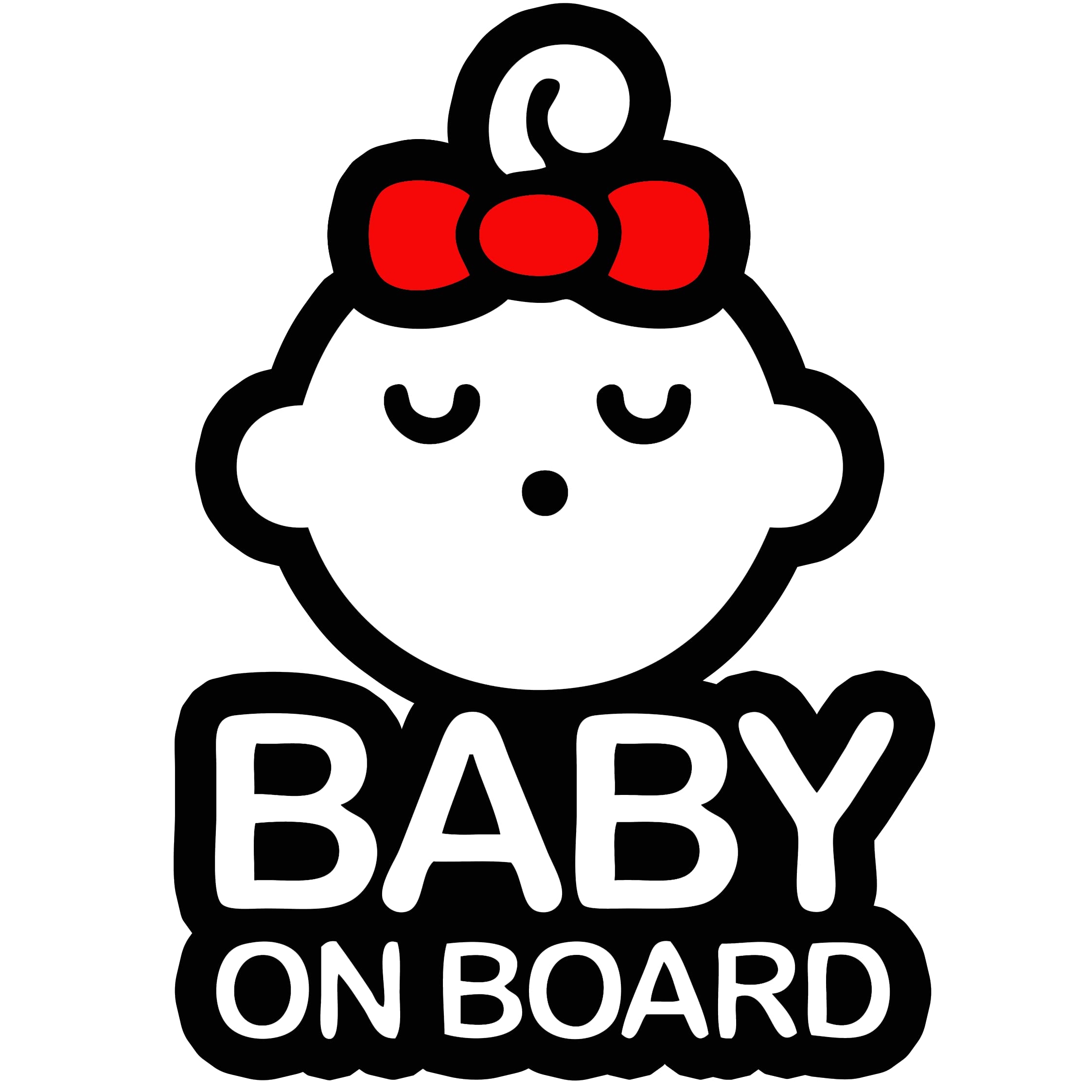 Amazon TOTOMO Baby On Board Sticker For Cars Funny Cute Safety Caution Decal Sign For Car Window And Bumper No Magnet Sleeping Baby Girl With Ribbon Baby