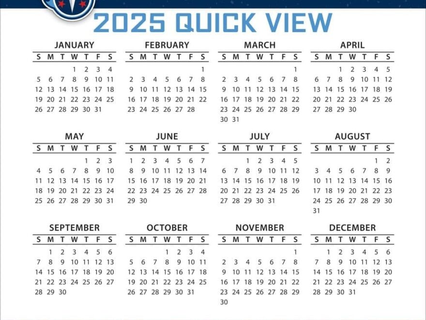 Amazon Turner Sports Tennessee Titans 2025 Box Calendar 25998053117 Office Products
