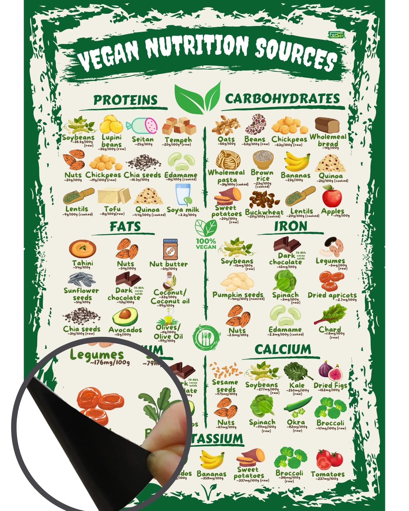 Amazon Vegan Nutrition Sources Chart Magnet A4 Size Print Iron White Rectangular Food Chart For Vegans Home Kitchen Amazon Vegan Nutrition Sources Chart Magnet A4 Size Print Iron White Rectangular Food Chart For Vegans Home Kitchen