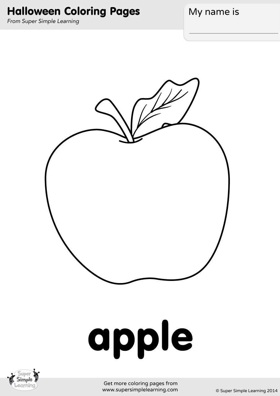 Apple Coloring Sheet Printable