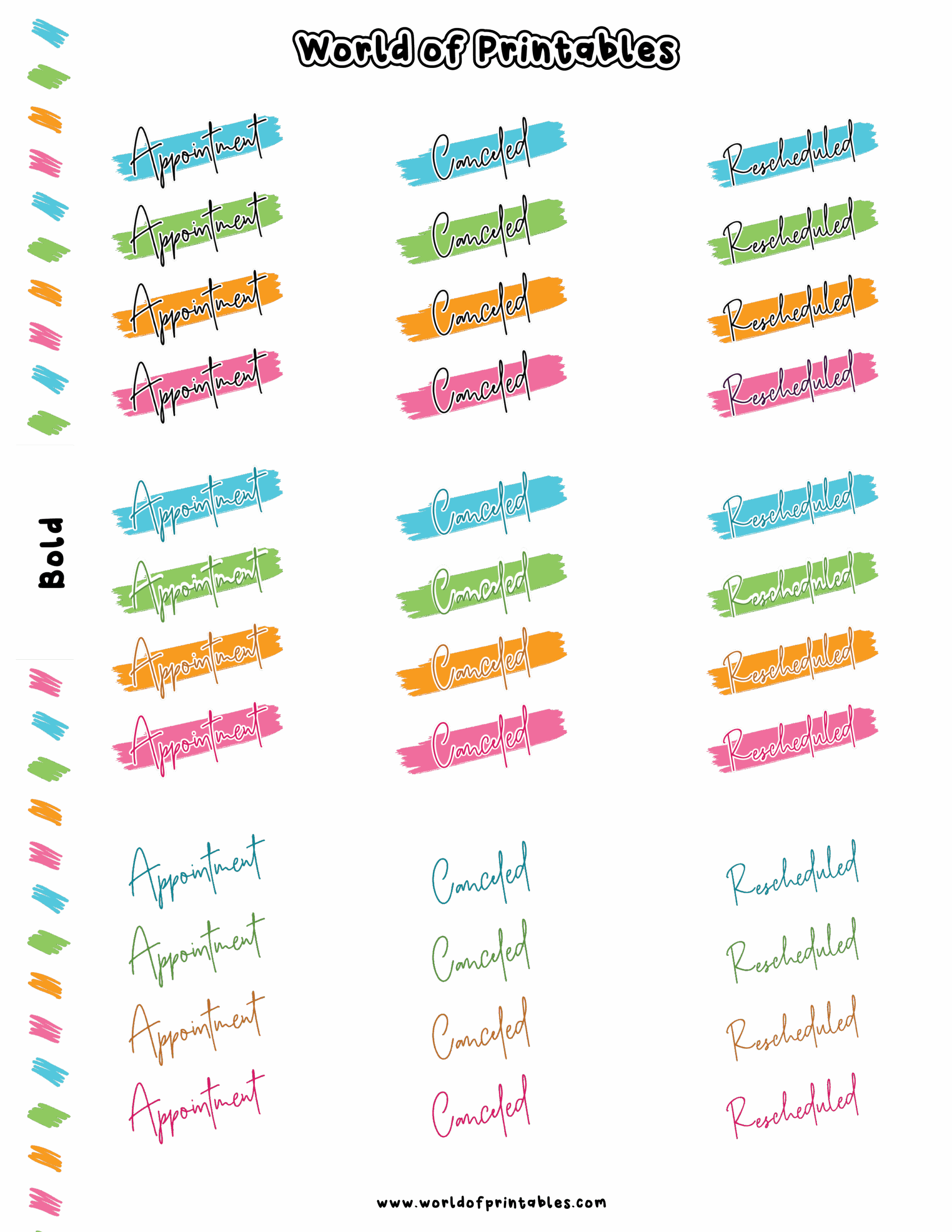 Appointment Stickers Free For Printable Digital Planners World Of Printables