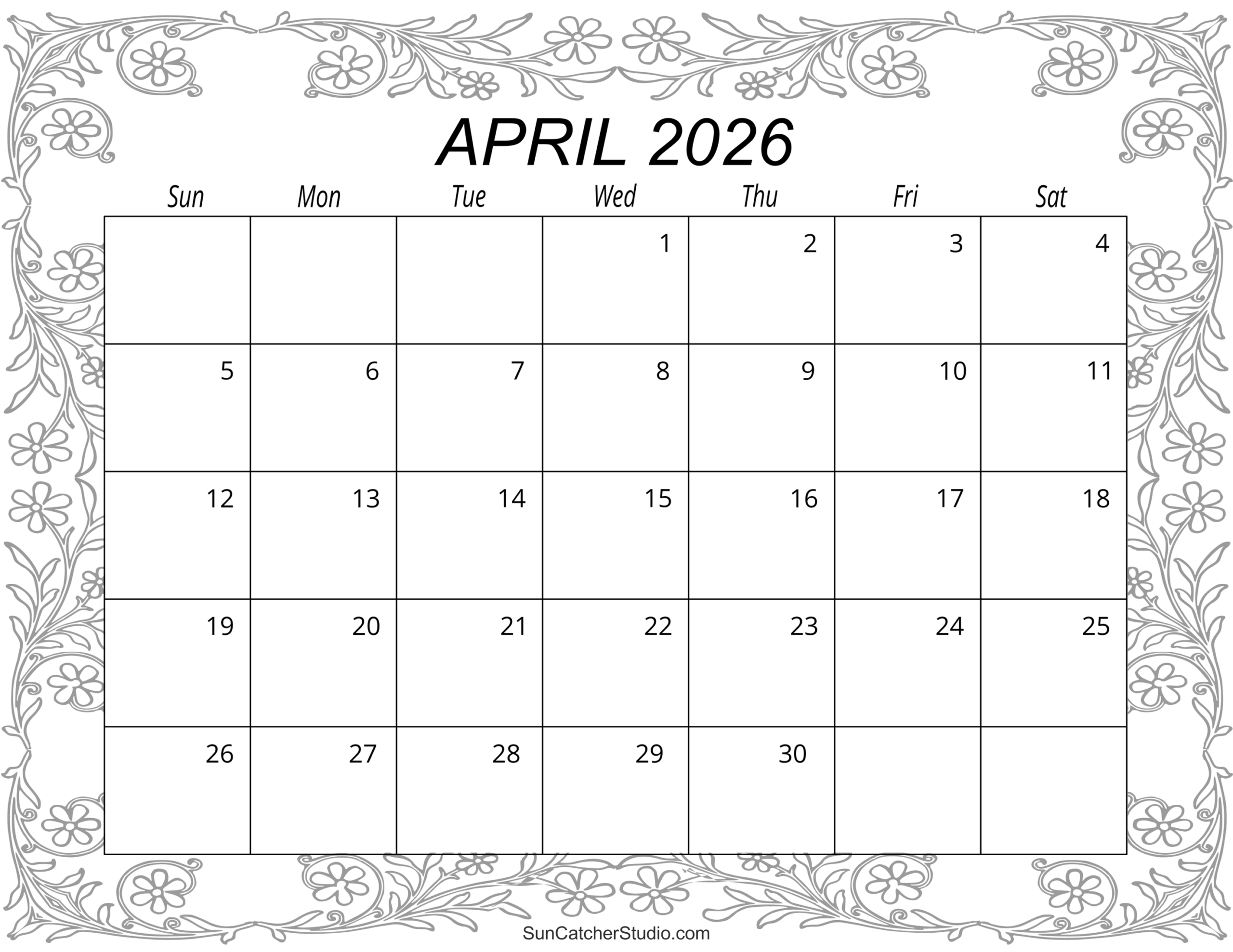 April 2026 Schedule Printable April 2026 Schedule Printable