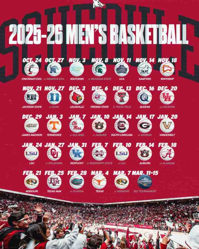 Arkansas Gets Tip Times Purchase Tickets For Events SEC Schedule Finalized Stuttgart Daily Leader