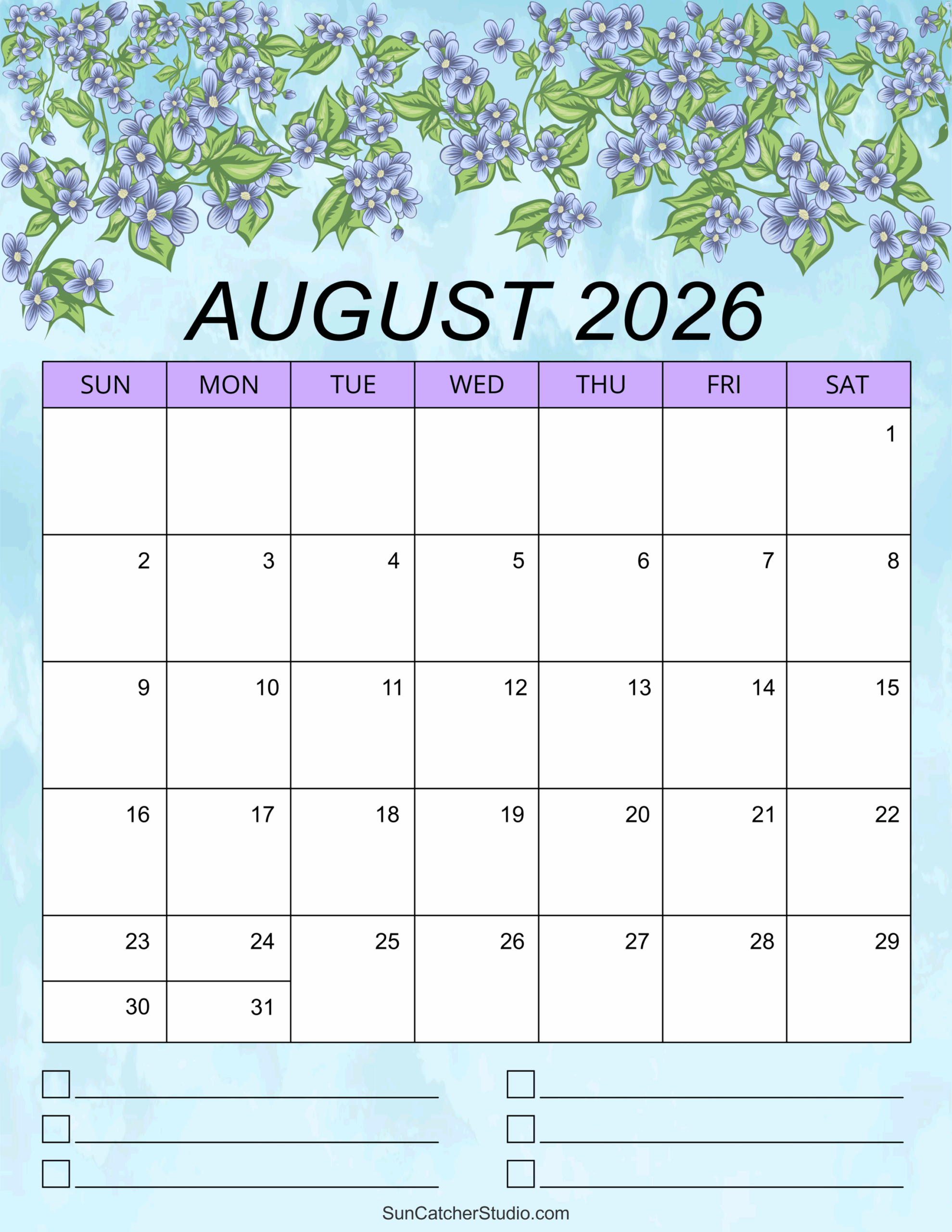 August 2026 Calendar Free Printable Free Printables Monograms Design Tools Patterns DIY Projects