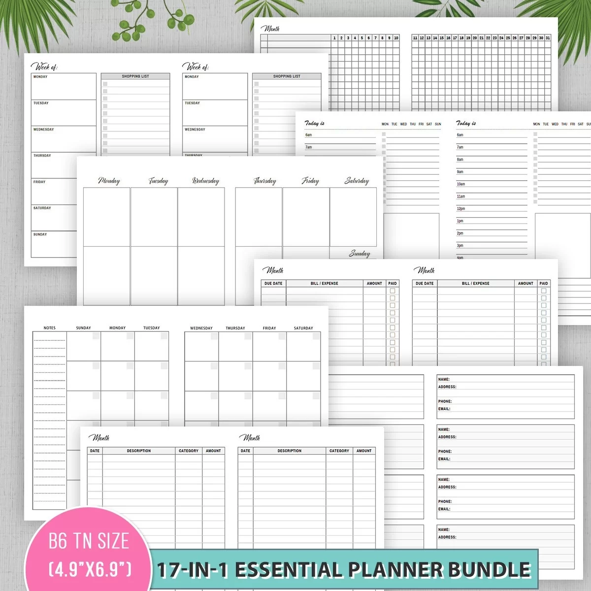 Free Printable Tn Planner Inserts Free Printable Tn Planner Inserts