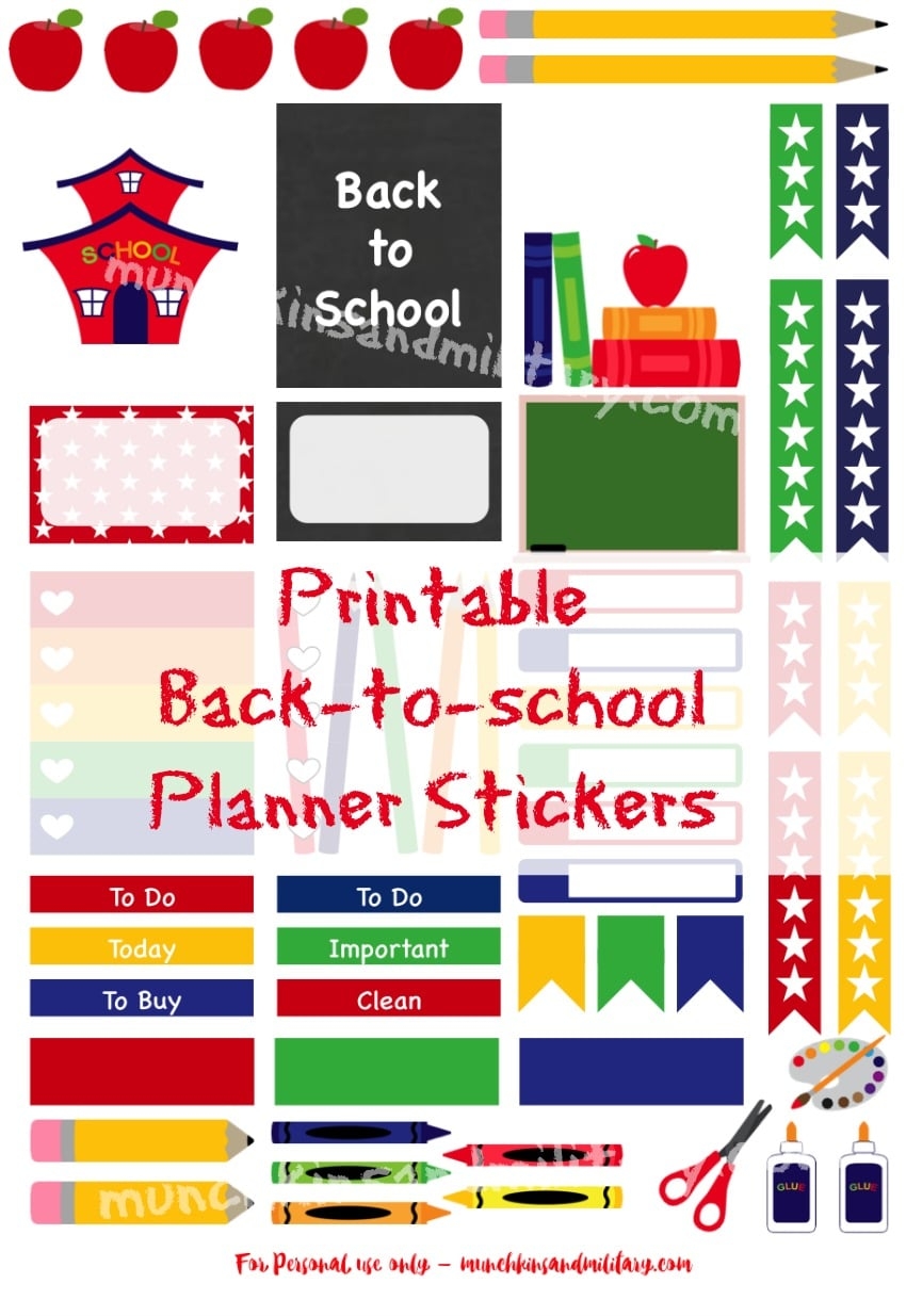 Back To School Planner Stickers Three Little Ferns Family Lifestyle Blog