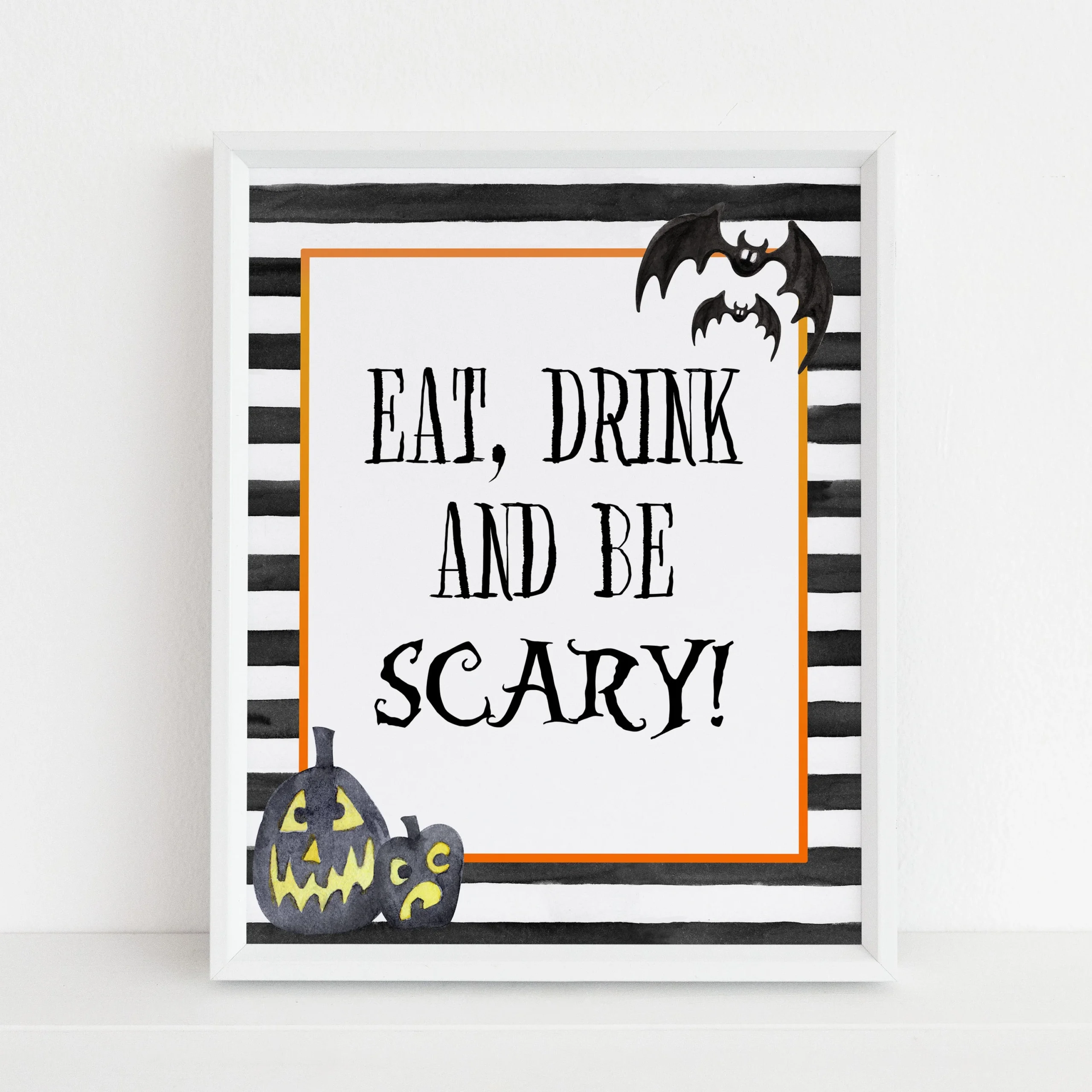 Be Scary Table Sign Halloween Table Signs OhHappyPrintables