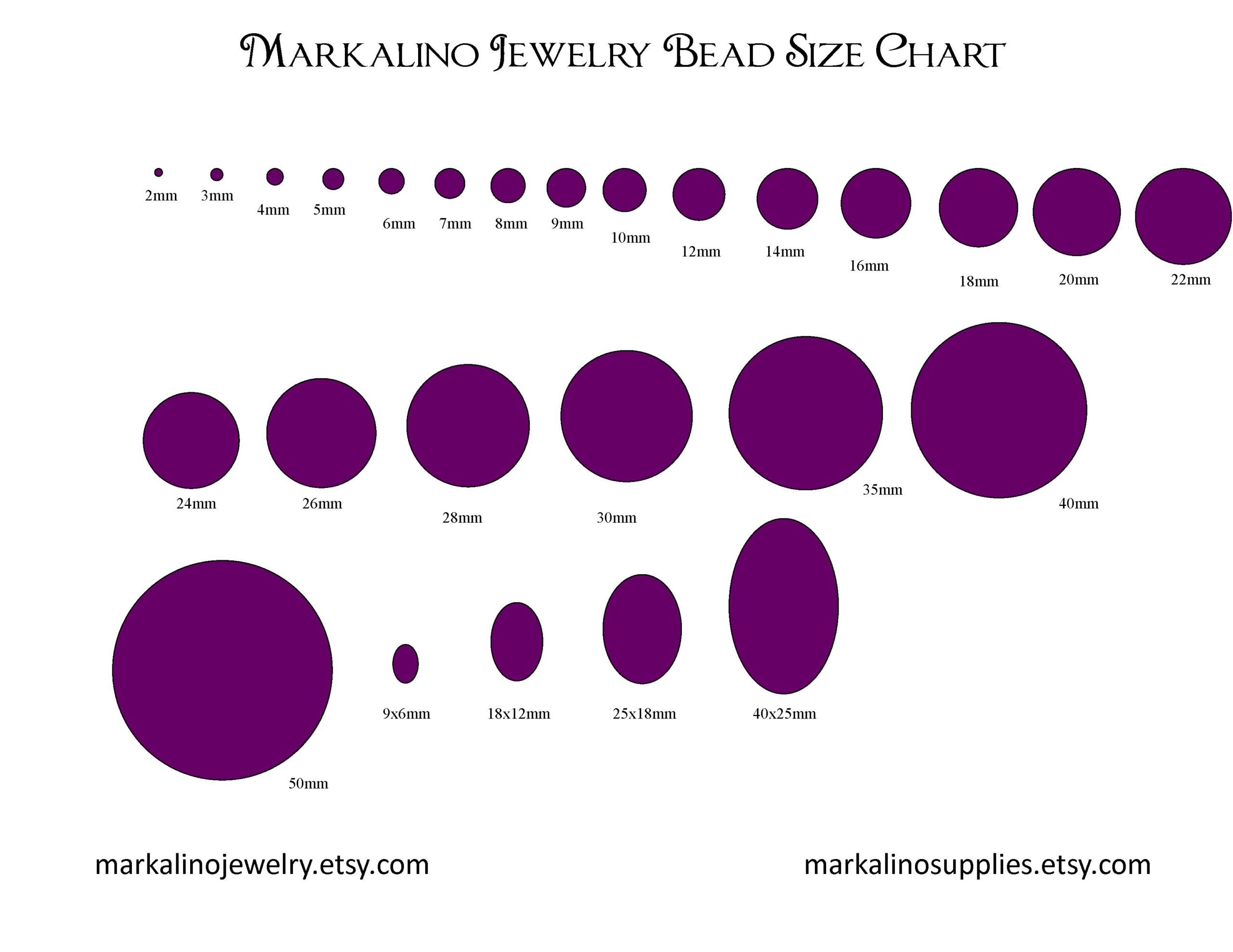 Bead Size Chart Swanheart Jewelry Bead Size Chart Swanheart Jewelry
