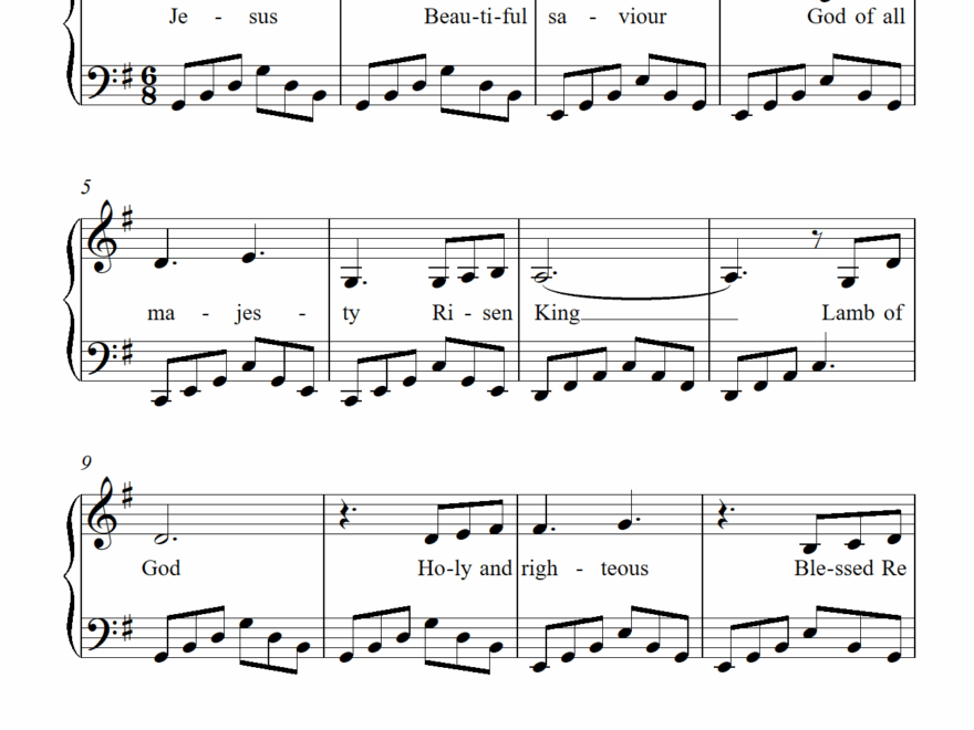 Beautiful Savior Planetshakers Piano Sheet Music Cherthemusic