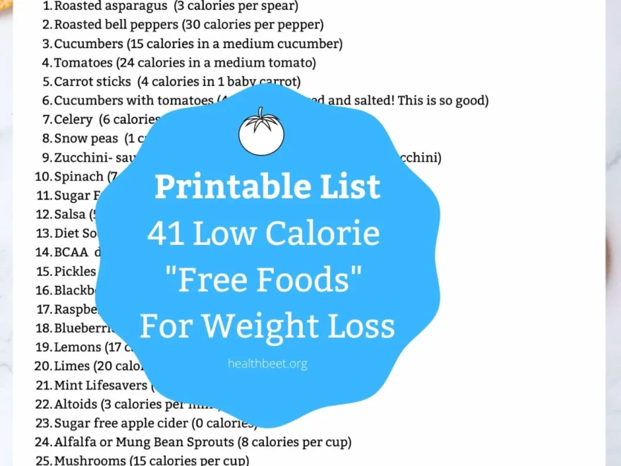Best Low Calorie Foods Free Printable Health Beet