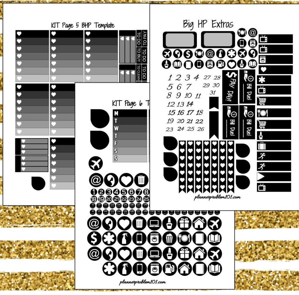 Big Happy Planner Sticker Template Free Printable Planner Stickers PlannerProblem Big Happy Planner Sticker Template Free Printable Planner Stickers PlannerProblem