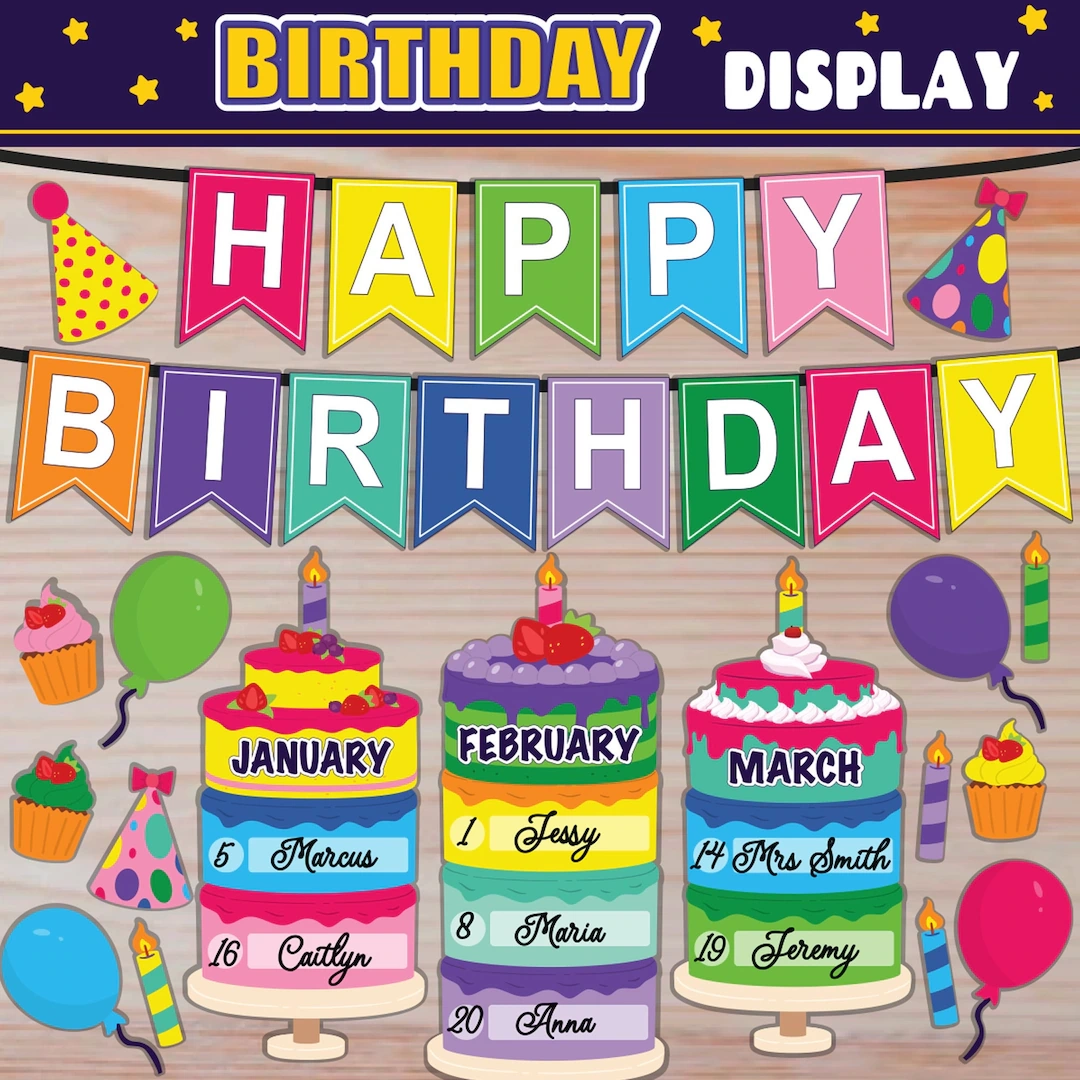 Printable Birthday Sign Preschool Classroom