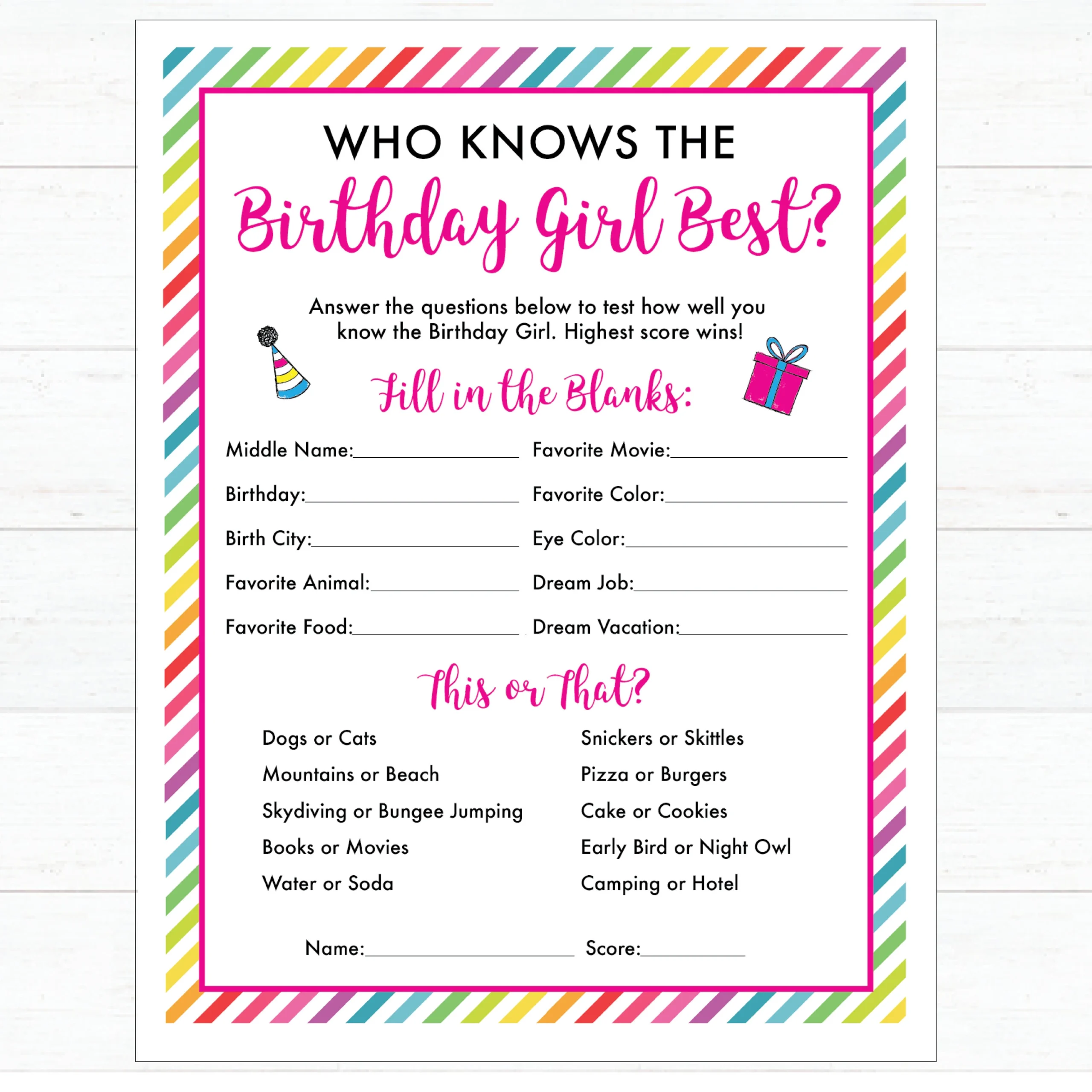 Printable Quizzes For Girls Printable Quizzes For Girls