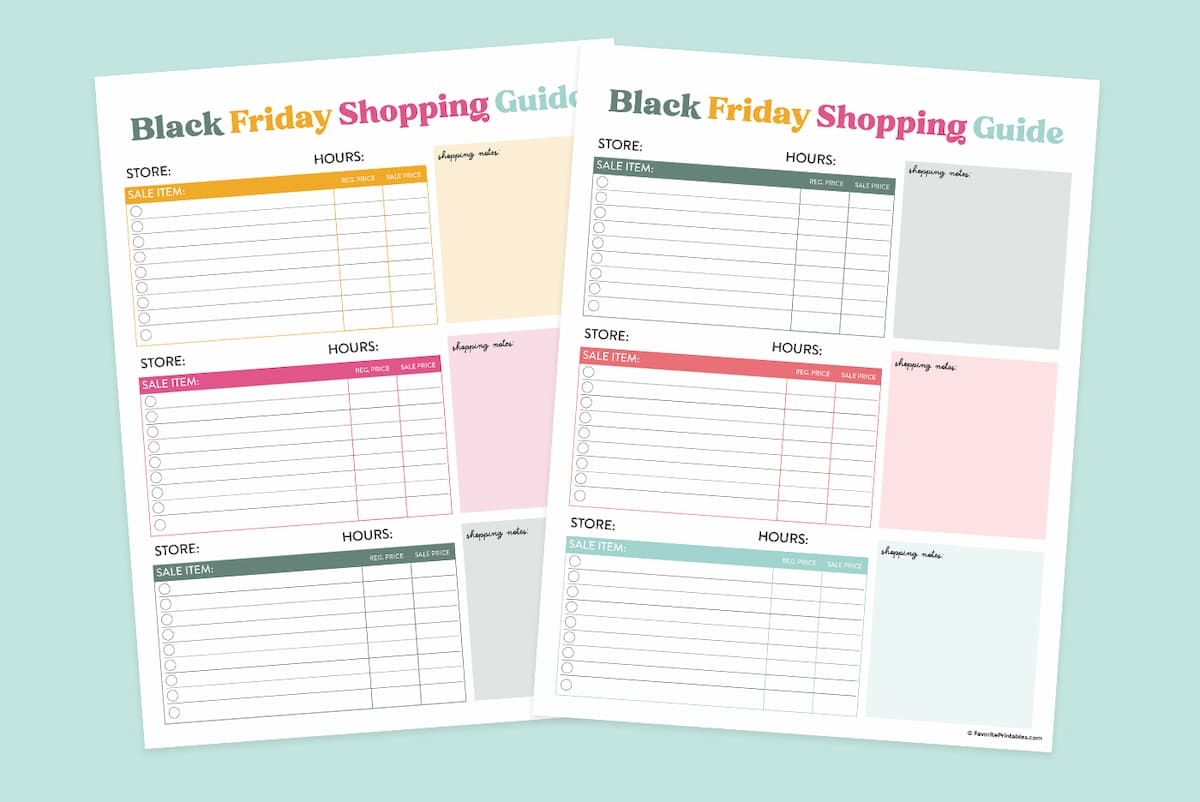 Printable Black Friday Deals List Printable Black Friday Deals List