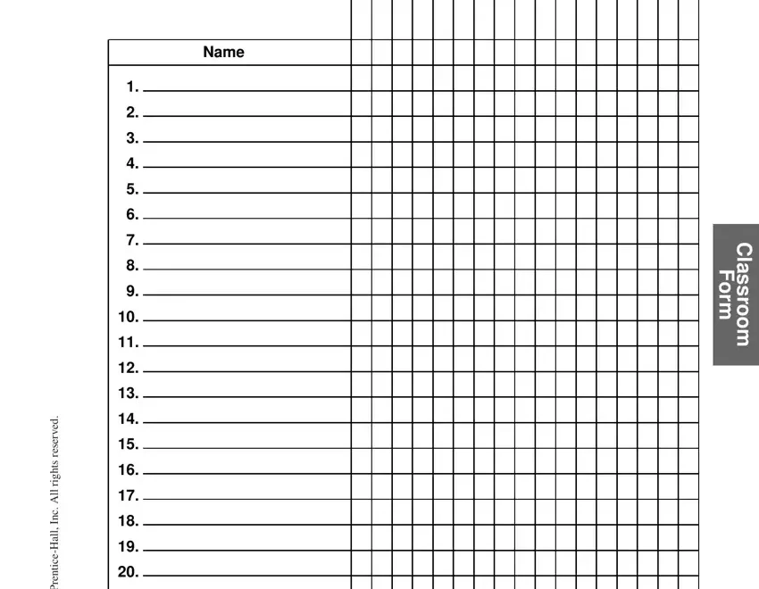 Blank Class List Fill Out Printable PDF Forms Online
