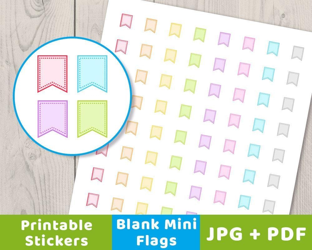 Printable Planner Stickers Blank