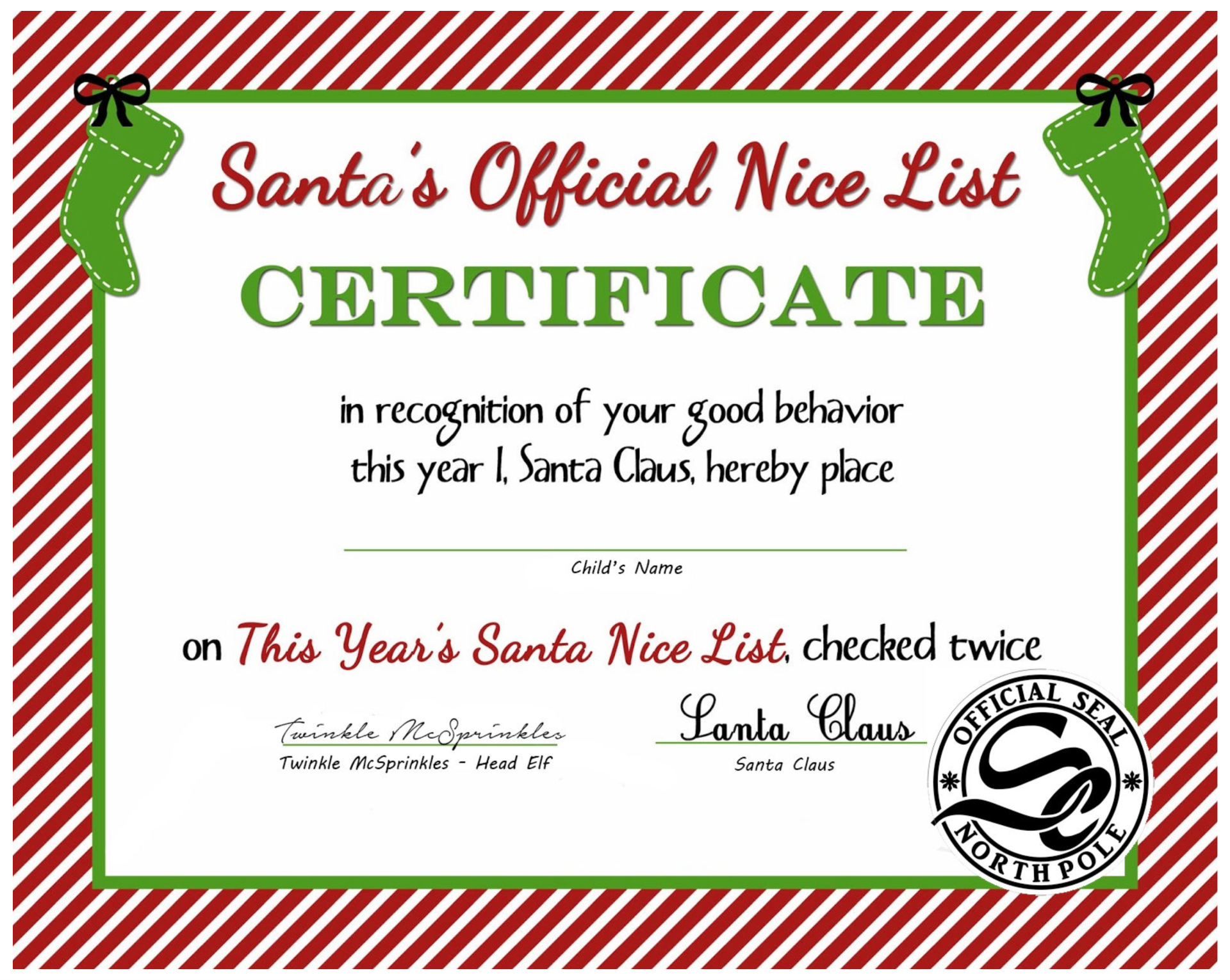 Good List Certificate Printable Good List Certificate Printable
