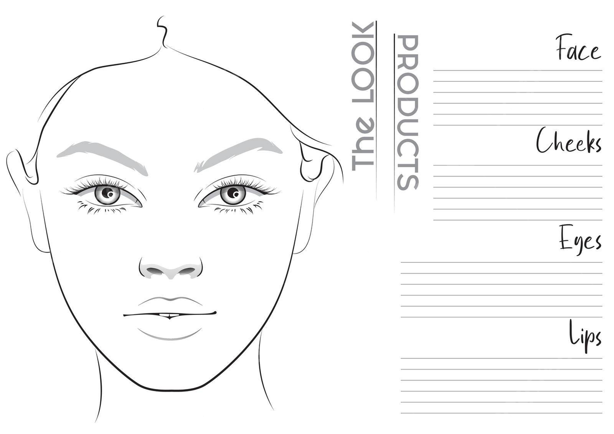 Makeup Face Sheets Printable Png Makeup Face Sheets Printable Png