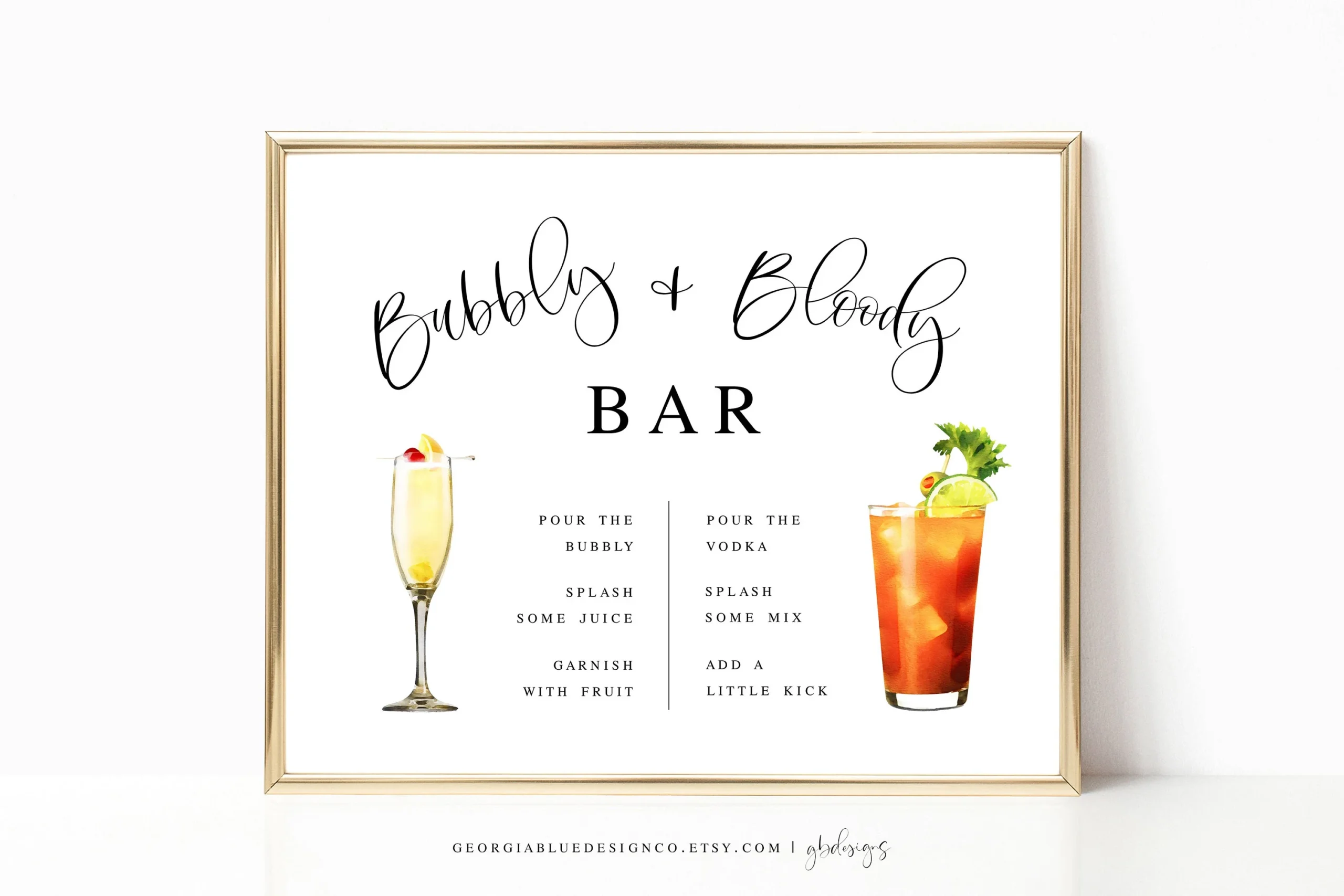 Bloody Mary And Bubbly Bar Sign Template Bloody Mary And Mimosa Bar Sign Printable Printable Bridal Brunch Bar Sign Mimosas Sign Etsy Norway