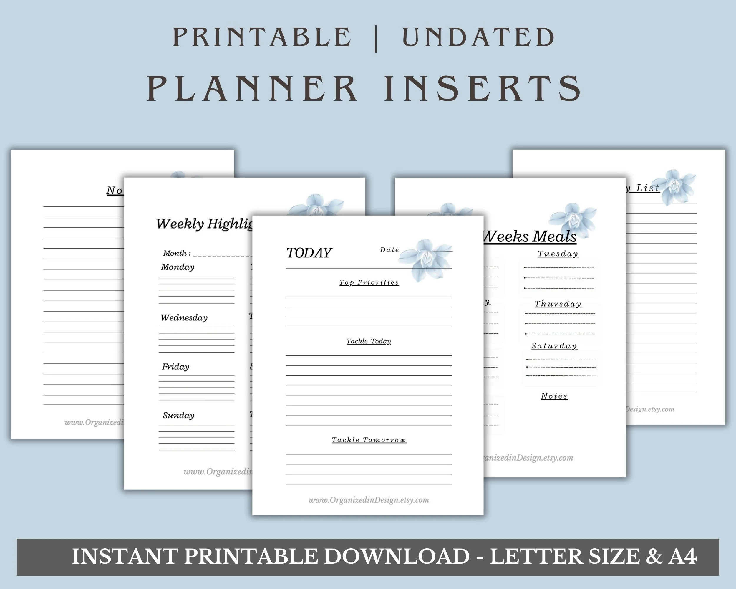 Design Etsy Printable Planners