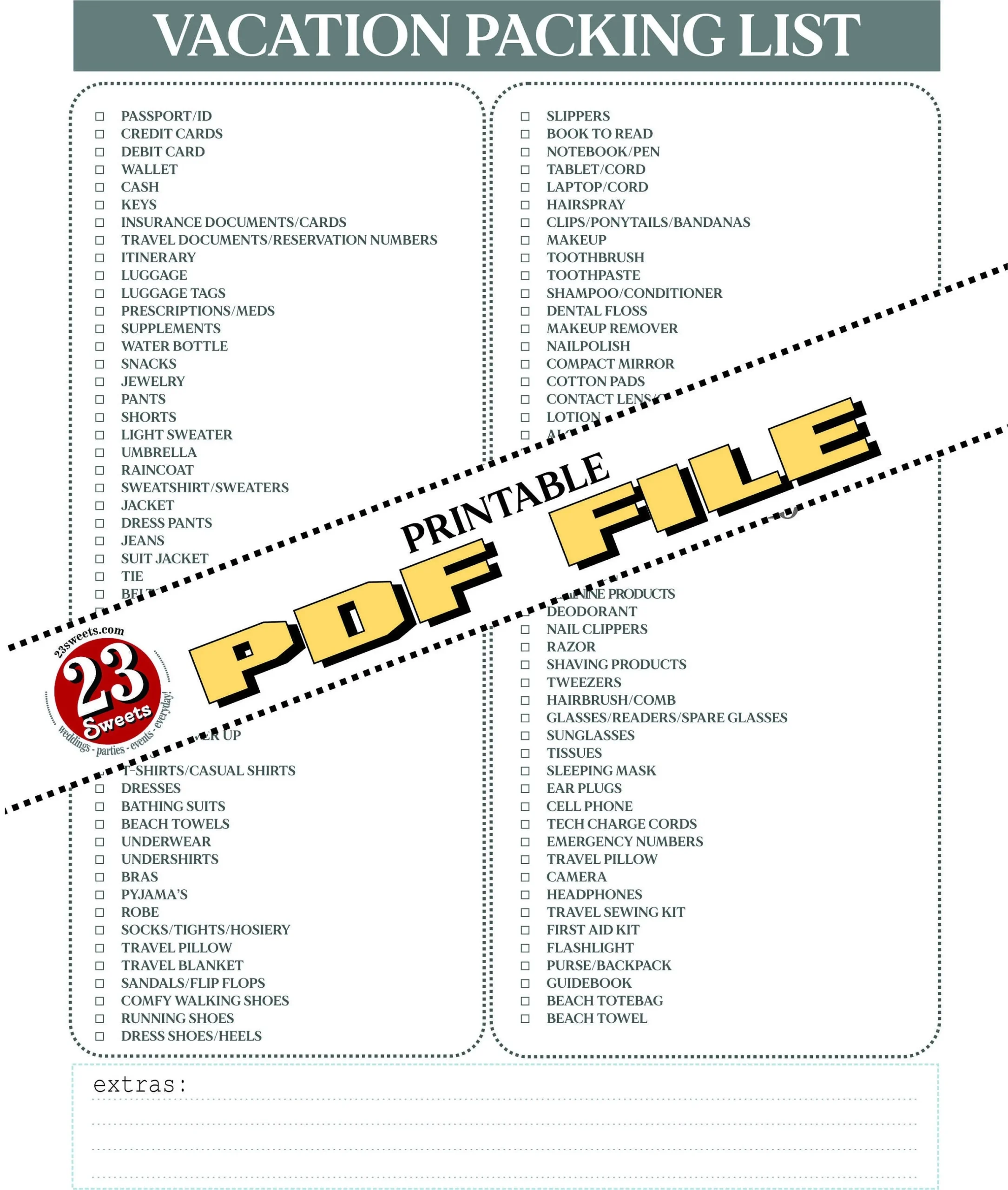 Printable Worthwoods School Supply List