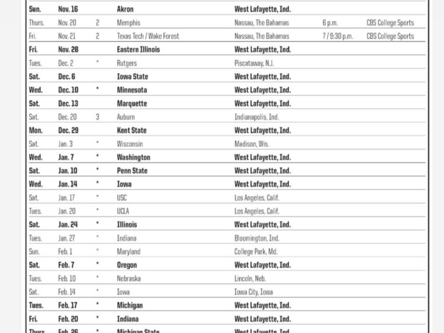 BoilerMuse On X Full 2025 26 Purdue Basketball Schedule What Do You Notice Https t co NFnTD8zxl0 X