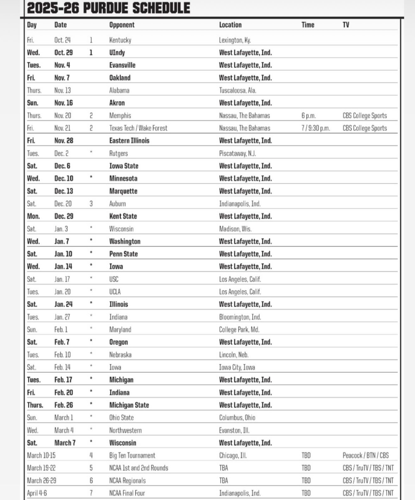 BoilerMuse On X Full 2025 26 Purdue Basketball Schedule What Do You Notice Https t co NFnTD8zxl0 X
