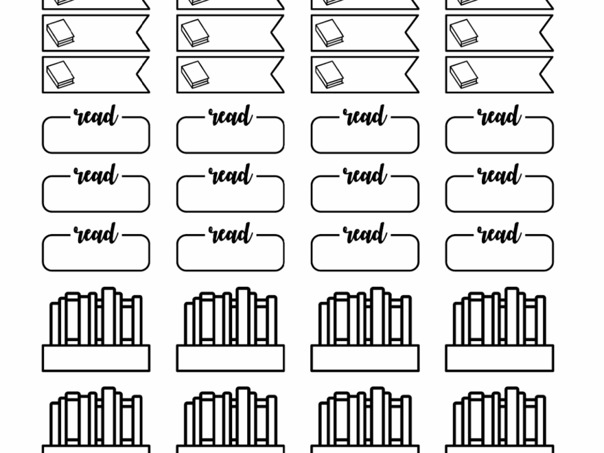 Book Reading Stickers Free Printable Planner And Bullet Journal Stickers 3 Years Apart
