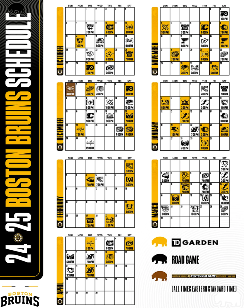 Boston Bruins 2025 Schedule New England Eatery Pub Boston Bruins 2025 Schedule New England Eatery Pub