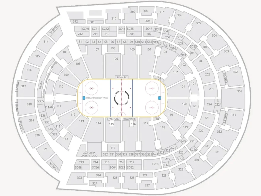 Bridgestone Arena Seating Chart Seat Views SeatGeek