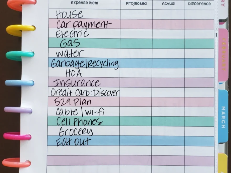 Budget Expense Bills Finance Tracking Page Classic Happy Planner P PrintAParty