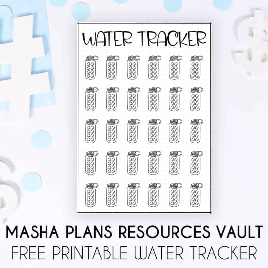 Free Planner Sticker Printables Water Tracker Free Planner Sticker Printables Water Tracker