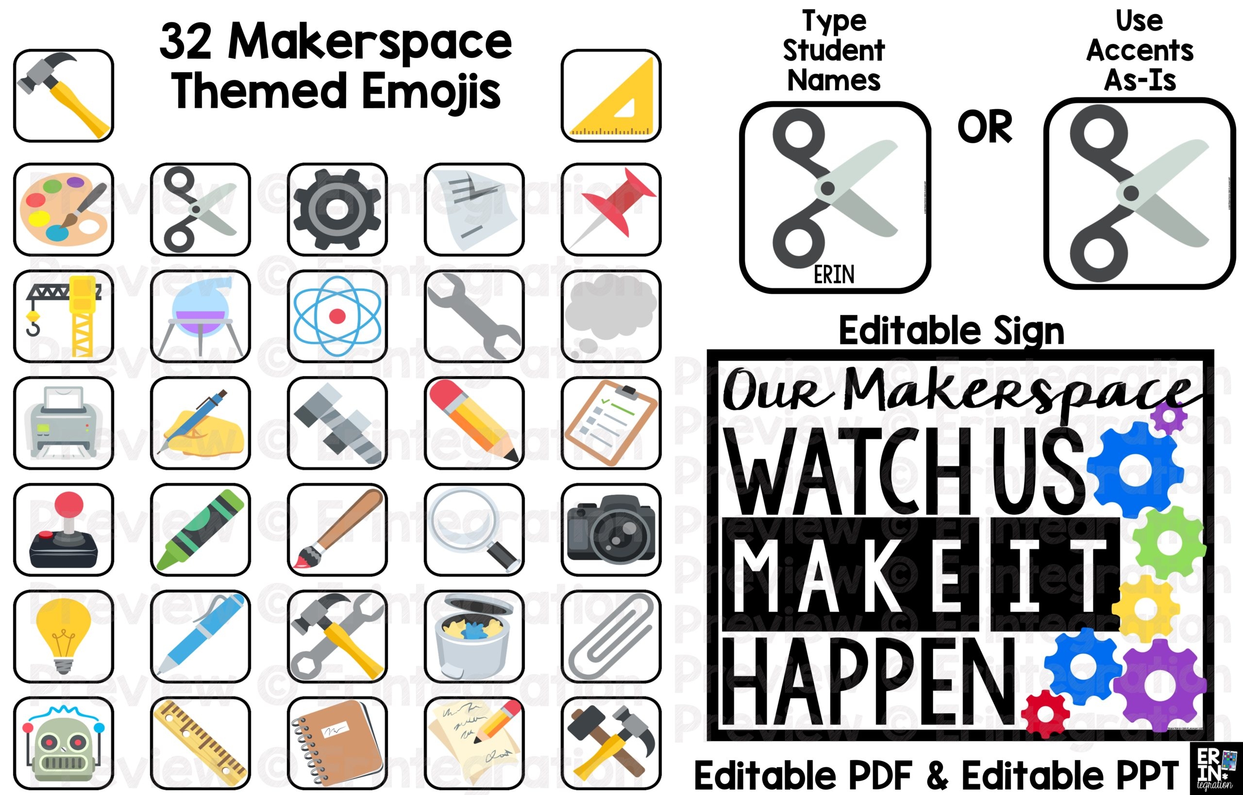 Bulletin Board Editable Makerspace Erintegration