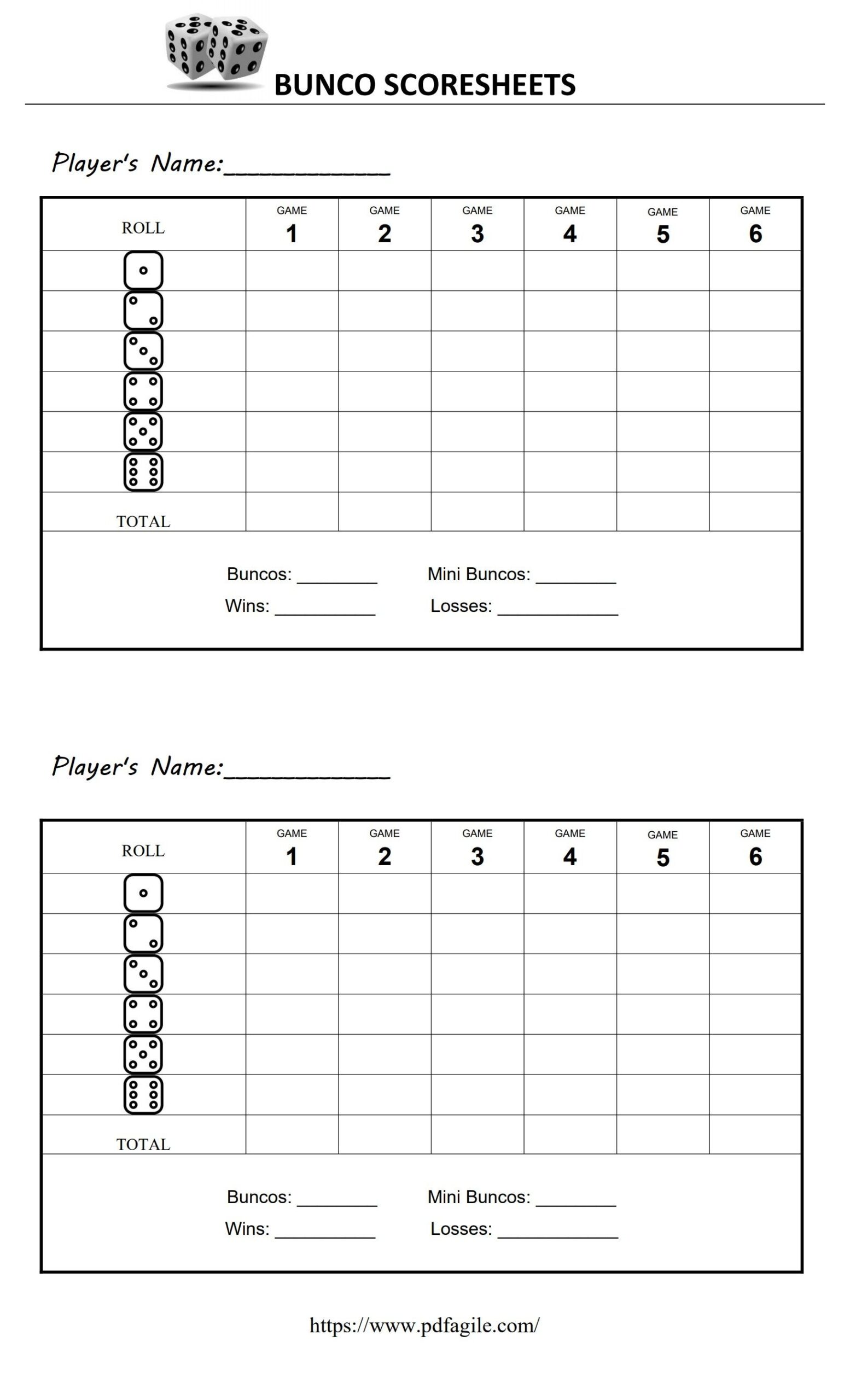 Bunco Scoresheet Template PDF Agile Bunco Scoresheet Template PDF Agile