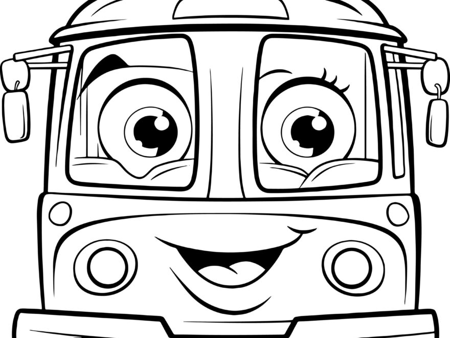 Bus Coloring Book For Kids Featuring Fun Beauty Stress Relieving Relaxation Made By Teachers