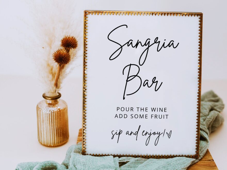 Buy Sangria Bar Sign Printable Wedding Signs Cocktail Sign Sangria Sign Signature Drink Sign Wedding Decor Sangria Bar Signage BSIG Online In India Etsy