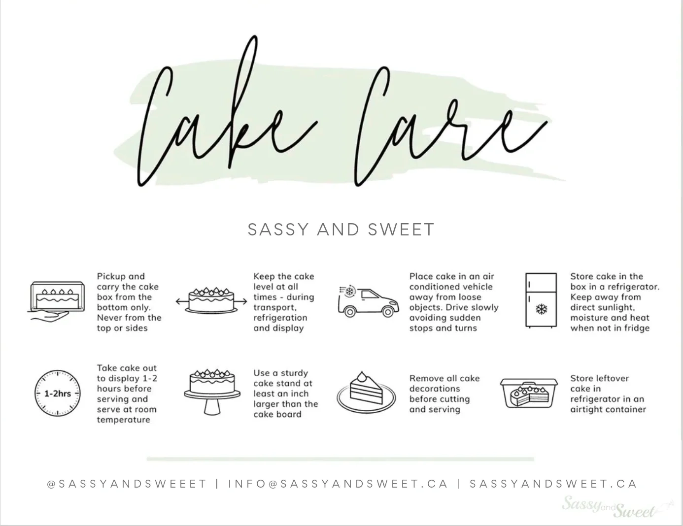 Cake Care And Cutting Sassy And Sweet