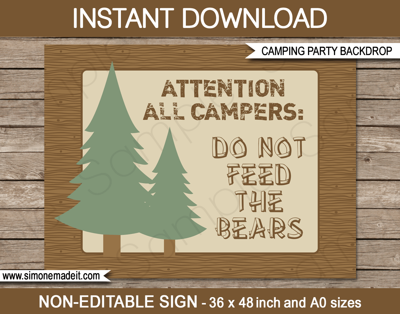 Free Printable Camp Sign