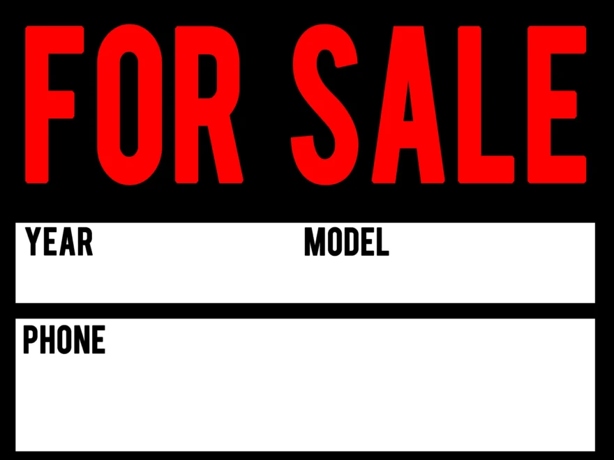 Car For Sale Digital Sign Download 8 5x11 Inches JPEG And PDF Format Printable Vehicle Sell For Sale By Owner Window DIY Etsy