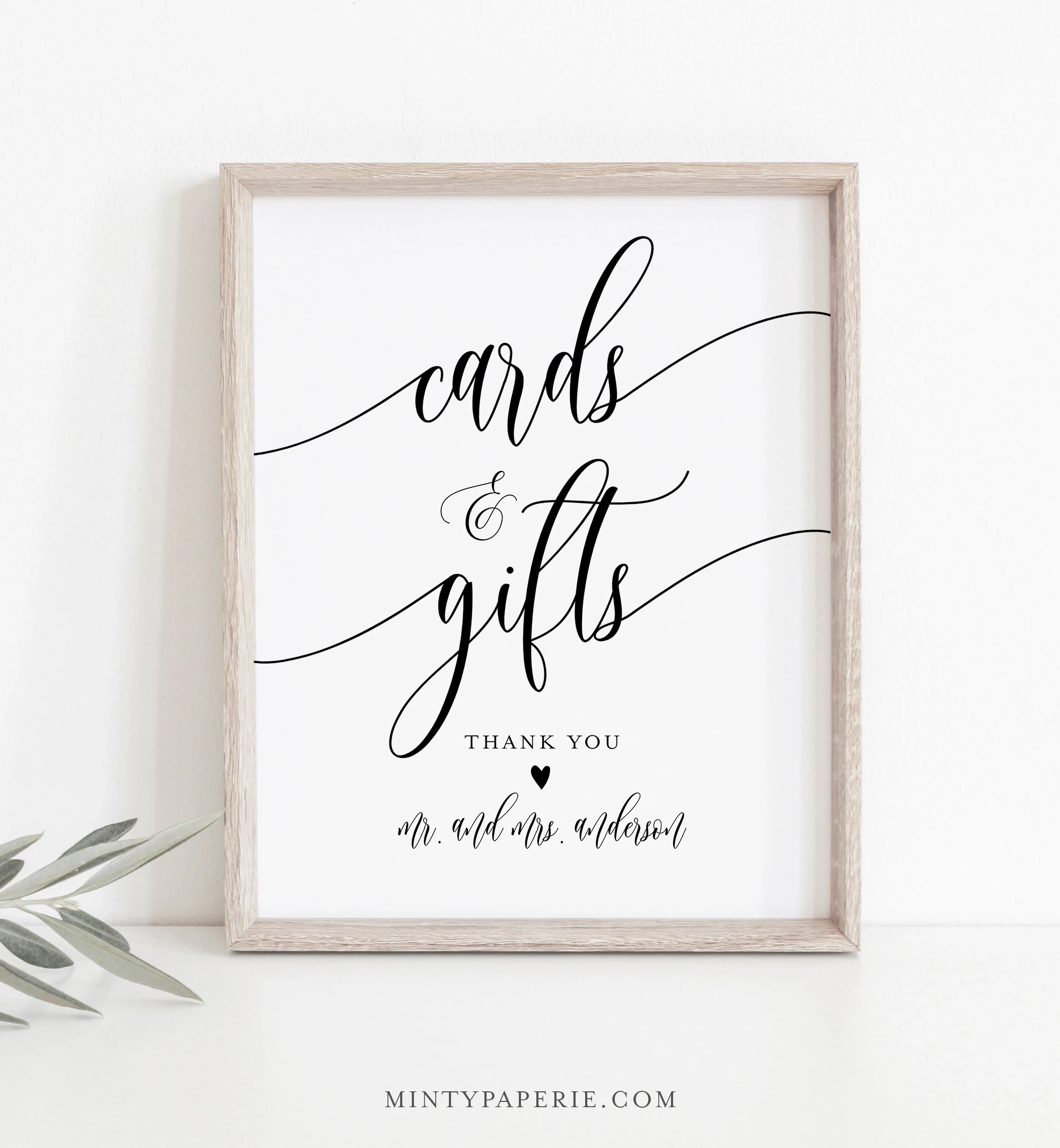 Printable Gift Sign For Wedding