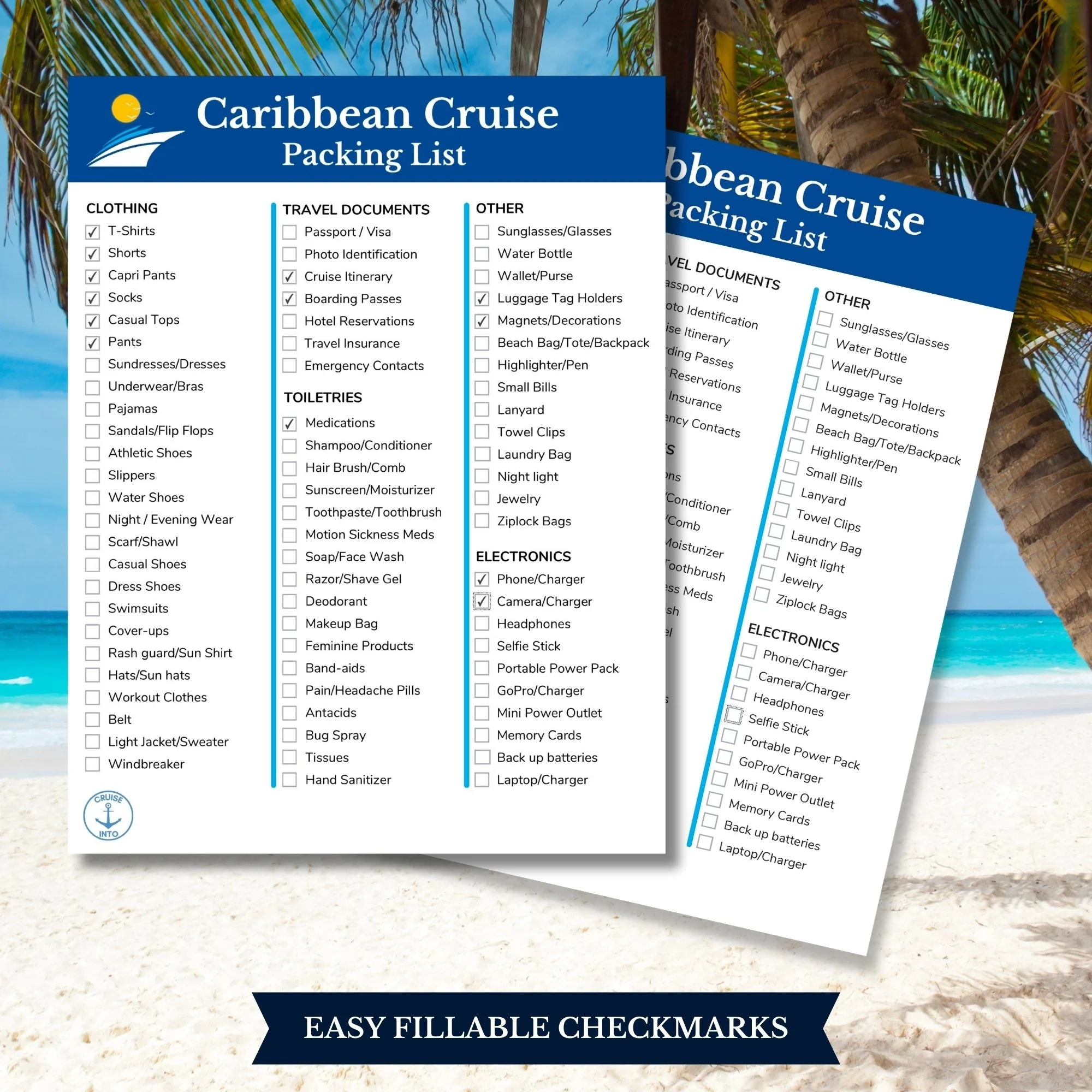 Caribbean Cruise Packing List Printable Digital Download Cruise Into Caribbean Cruise Packing List Printable Digital Download Cruise Into
